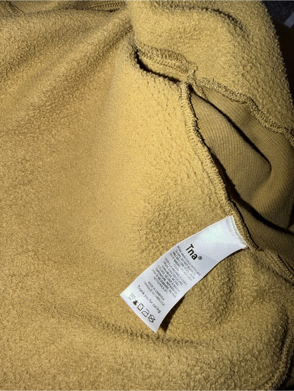 TNA Sweatfleece Boyfriend Fit Hooded Zip-Up Jacket - Women Olivegreen Size M - Picture 5 of 6